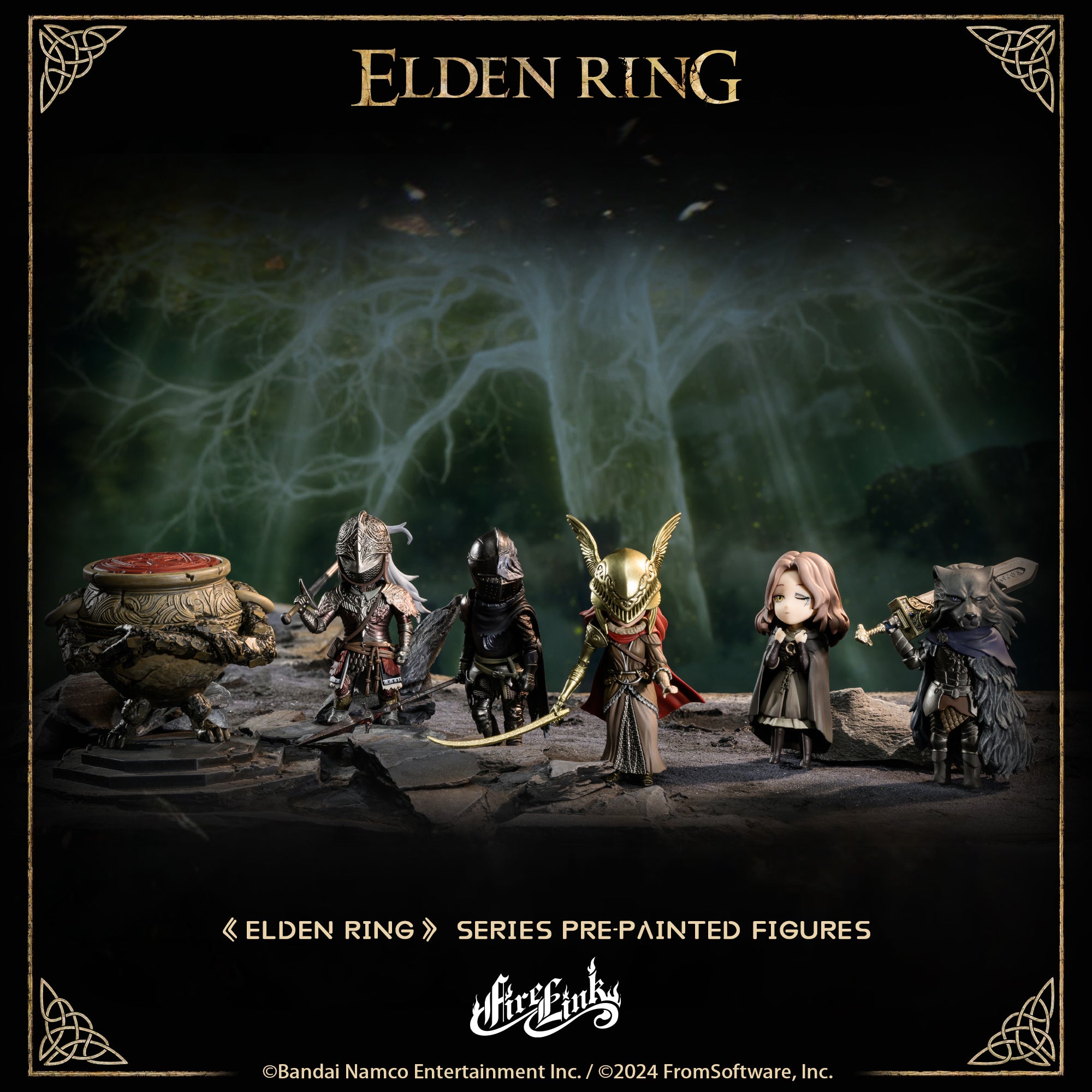 Starforged FireLink Elden Ring Series Pre-painted Figures Blind Box
Step into the fantastical world of Elden Ring and get up close with your favorite characters.
The first series of Elden Ring blind boxes brings together six iconic characters from the game.
 Each Figures is meticulously designed and pre-painted, showcasing the exquisite details and style of the game. Whether you're a dedicated fan of the game or a model collector, this series will add brilliance to your collection. Seize the opport